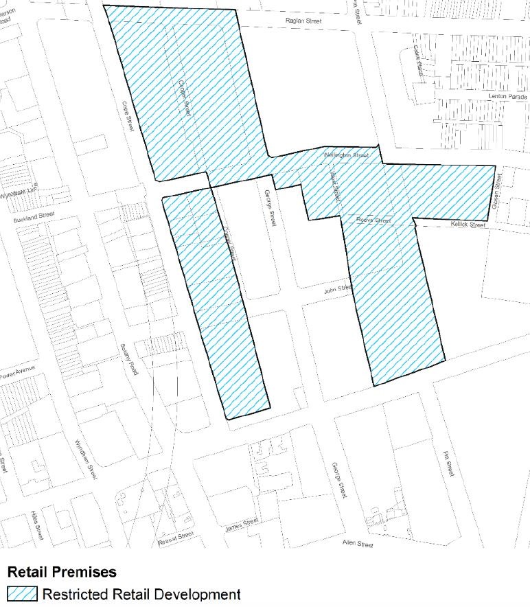 LEP Special Character Areas - Restricted Retail Premises Map