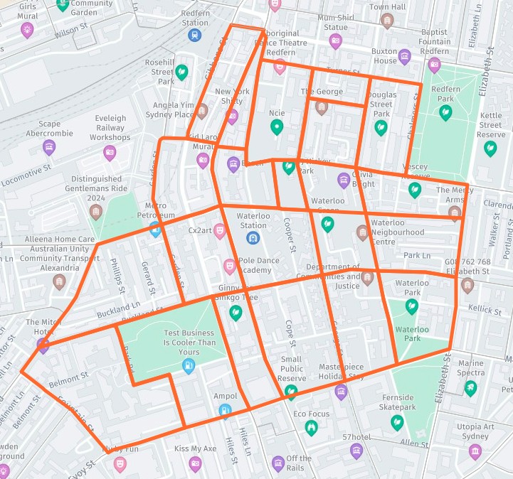 The 22 Statistical Areas used for the Waterloo Metro Over Station Development Social Impact Assessment.